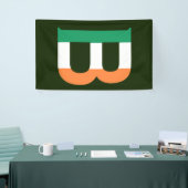 B Monogram overlay op Ierse vlag (v) bnrcnt Spandoek (Beurs)