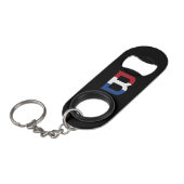 B Monogram overlay op NLD Vlag op bk bocnt Mini Flessenopener (Voorkant Gekanteld)