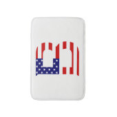 B Monogram overlay op USA Flag bmcnt Badmat (Voorkant Verticaal)