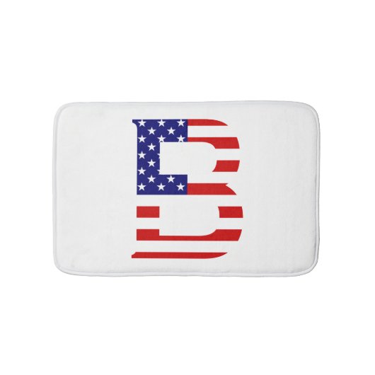 B Monogram overlay op USA Flag bmcnt Badmat (Voorkant)