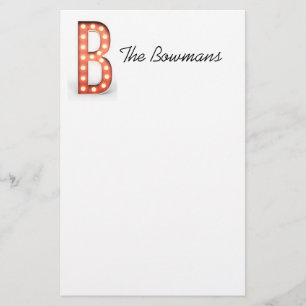 B Monogram selectiekader personaliseren Briefpapier