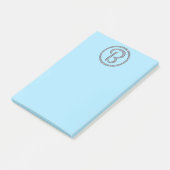 B Monogramme anneau d'argent Bloc-notes post-it (Incliné)