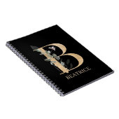 B Monogramme Floral Carnet personnalisé (Côté Droit)