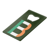 B Monogramme superposé sur le bocal drapeau irland (Devant Angle)