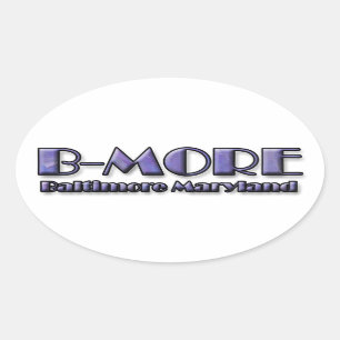 B-MORE Baltimore Maryland Logo Ovale Sticker