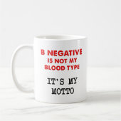 B Negatief Grappige Mok (Links)