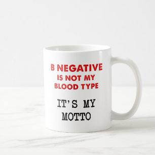 B Negatief Grappige Mok