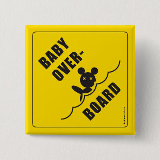 B.O.B. teddy Vierkante Button 5,1 Cm