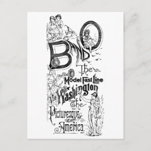 B&O Railroad-The Model Fast Line 1869 Briefkaart