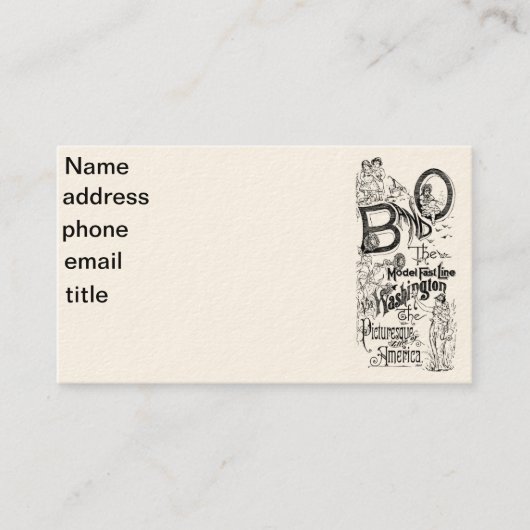 B&O Railroad-The Model Fast Line 1869 Visitekaartje (Voorkant)
