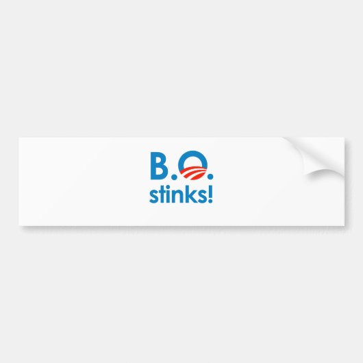 B.O. Stinks / Anti-Obama Bumpersticker (Voorkant)