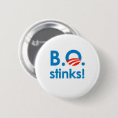 B.O. Stinks / Anti-Obama Ronde Button 5,7 Cm (Voorkant /achterkant)