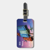 B O W L Retro Bord Bagagelabel (Voorkant verticaal)