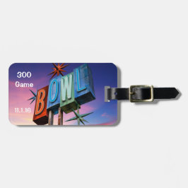 B O W L Retro-teken Bagagelabel