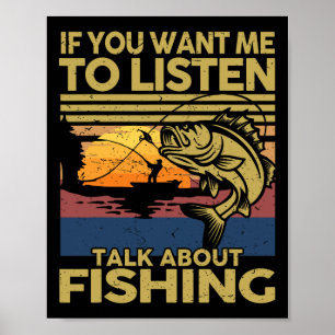 B Pap als je wilt dat ik luister over Vissen- Poster