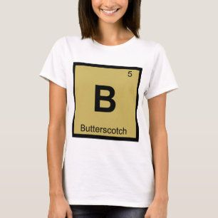 B - Periodiek tabelsymbool voor de chemische techn T-shirt