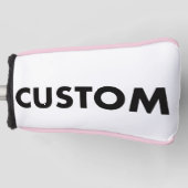 B. PINK Piping Custom Golf Putter Headcover Blank (Voorkant)