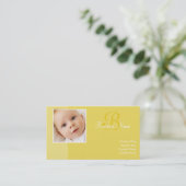 B pour Baby Yellow Cartes de visite (Debout devant)