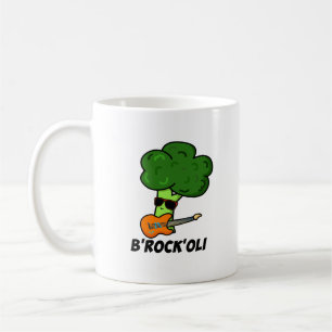 B-Rock-Oli Funny Rocker Broccoli Pun Koffiemok