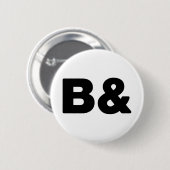 B & RONDE BUTTON 5,7 CM (Voorkant /achterkant)