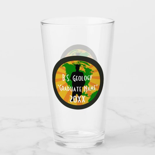 B.S. Geology Afstuderen Logo (man Afstuderen) Glas (Voorkant)