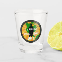 B.S. Geology Afstuderen Logo (man Afstuderen) Shot Glas