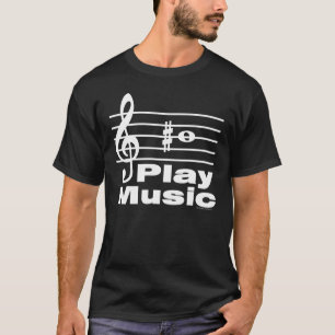 B Scherpe muzikale Notatie T-shirt