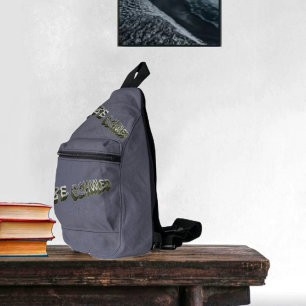 B Schooled Grey-Wht Sling Bag