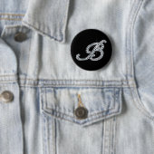 B script "Diamond Bling" Ronde Button 5,7 Cm (In situ)