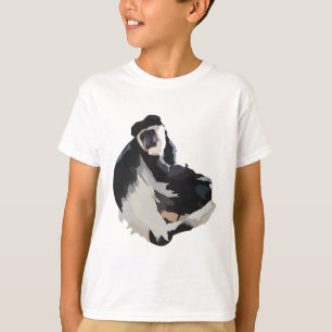 B staat voor Black and White Colobus T-shirt