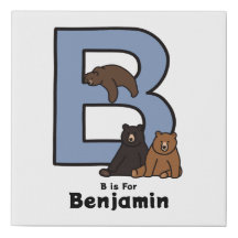 B staat voor gepersonaliseerd canvas
