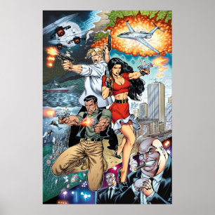 B@stard Stew Action Comic Art van Al Rio Poster