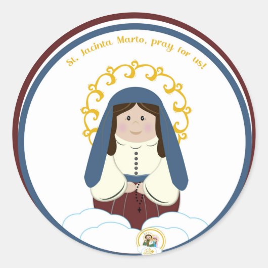 B. Sticker rond classique Jacinta (Devant)