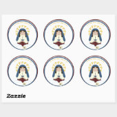 B. Sticker rond classique Jacinta (Feuille)