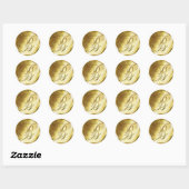 B Stickers d'enveloppe d'or Monogram Faux (Feuille)