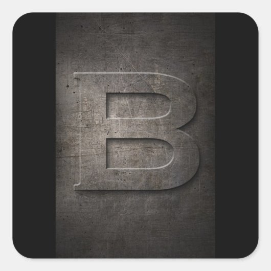 B Stickers Monogramme métallique (Devant)