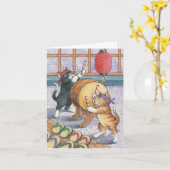 B & T #50 Taiko Drummers Verjaardagsbriefje Kaart (Gele Bloem)