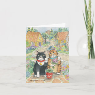 B & T #51 Neighborly Hello Note Kaart