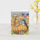 B & van T #22 Halloween Nota Kaart (Gele Bloem)