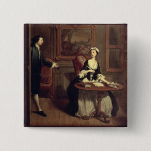B. vindt Pamela het schrijven, illustratie van Ric Vierkante Button 5,1 Cm