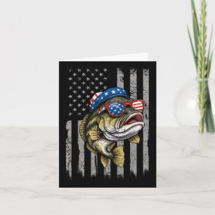 B Vis 4 juli Amerikaanse vlag Patriottische vis Kaart