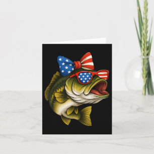 B Vis 4 juli Amerikaanse VS Vlag Patriottische Vis Kaart