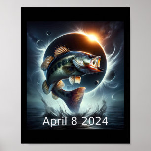 B Vis Zonsverduistering 8 april 2024 Poster