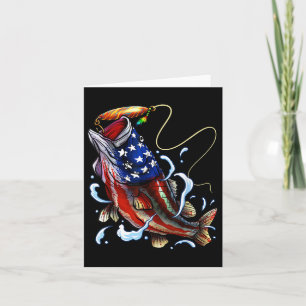 b Vist vis Amerikaanse vlag vader vierde van Kaart