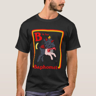 B voor Baphomet Satanic Schattige Devil Retro SA T-shirt