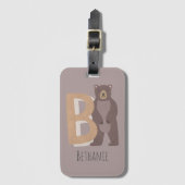 B voor Beer Bagagelabel (Voorkant (verticaal))