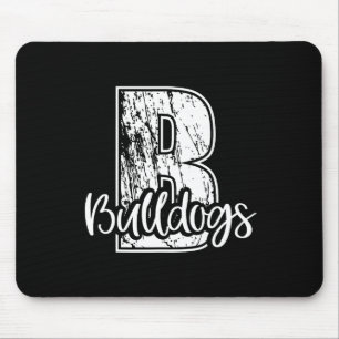 B voor Bulldogs School Sport Fan Team Spirit Muismat
