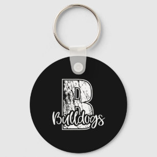 B voor Bulldogs School Sport Fan Team Spirit Sleutelhanger