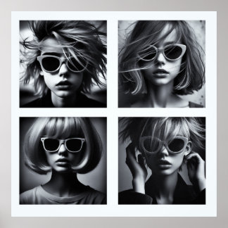 B&W AI POSTER MEISJES