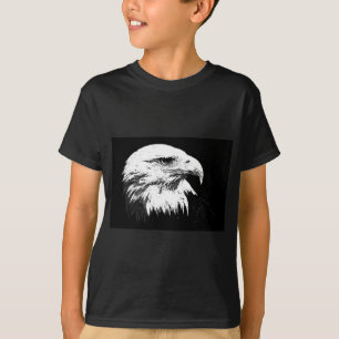 B&W American Bald Eagle T-shirt